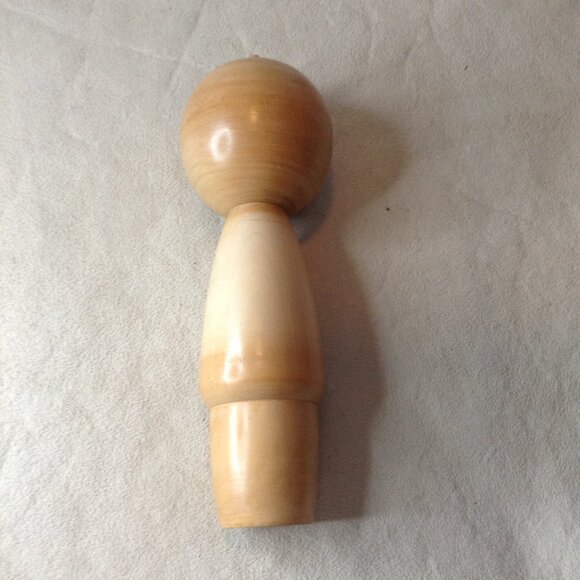 VTG Japanese Kokeshi Doll; "Monk", Dento, signed, wood turned, Asian Collectible - Picture 5 of 6